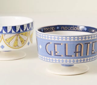 Anthropologie The Bistro Tile Stoneware Gelato Bowl