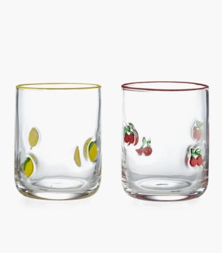 Godinger Set of 2 Coordinated Icon Glasses