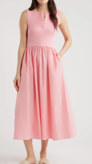 Caslon Mixed Media Dress