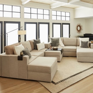 Lovesac Customizable Sectional Couch, 4-Seater with 2 Swept Arms