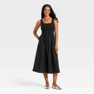 A New Day Women's Pullover Knit to Woven Midi Dress - A New Day™