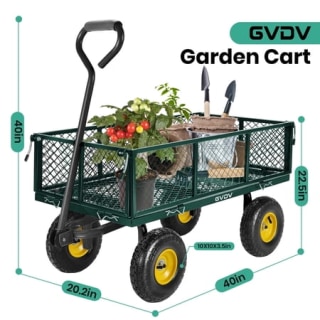 GVDV Heavy-Duty Steel Garden Cart
