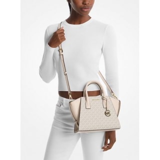 Michael Kors Avril Small Logo Leather Tote Bag