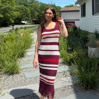 A New Day Bodycon Midi Fringe Sweater Dress