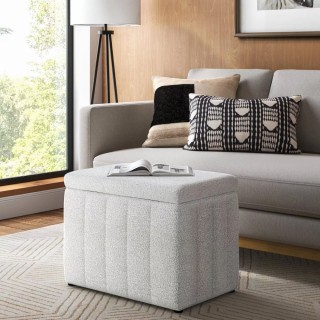 Threshold Essex Single Storage Ottoman Linen