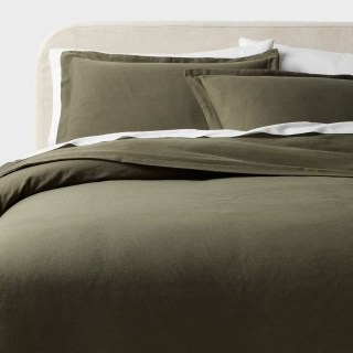Threshold Casual Textured Cotton Duvet Cover and Sham Set