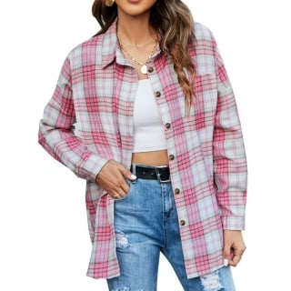 Fantaslook Plaid Flannel Button Down Shirt