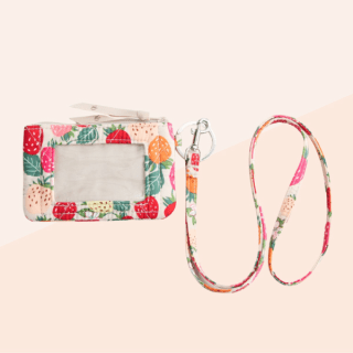 Vera Bradley Outlet Ultralight Zip ID and Lanyard