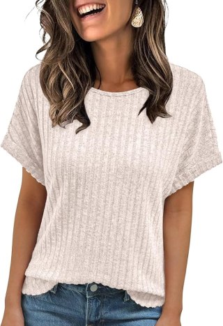 Automet Dressy Casual Short Sleeve Blouse