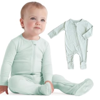 Caden Lane Zippered Baby Footie Pajamas with Double Zipper