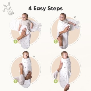 KeaBabies 3-Pack Baby Swaddle Sleep Sacks 