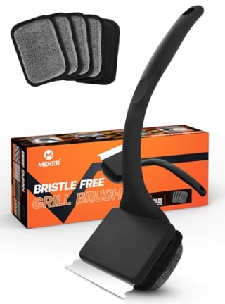 Meker USA Bristle-Free Grill Cleaner Brush