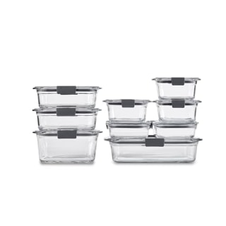 Rubbermaid Brilliance Glass Food Storage Containers (Set of 9)