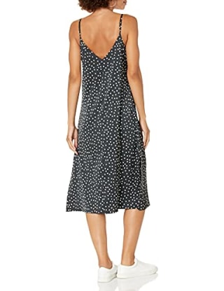 The Drop Ana Silky V-Neck Midi Slip Dress