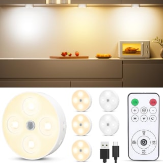 HomeBest Under Cabinet Puck Lights with Remote