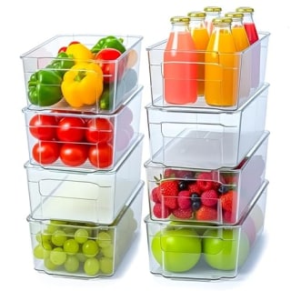 Utopia Home Fridge & Refrigerator Organizer Bins (8 Pack)