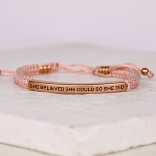 "She Believed She Could" Bracelet 