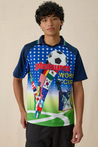 Pleasures Soccer Flag Graphic Jersey Tee
