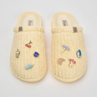 Brunch Essential Ribbed Terry Slippers