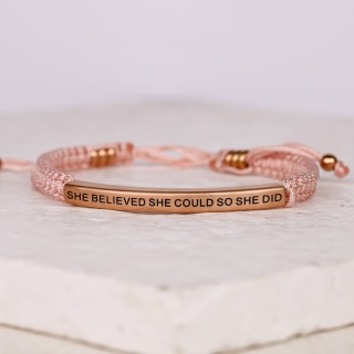 "She Believed She Could" Bracelet 