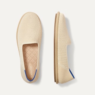 Rothy's The Cruiser Loafer in White Raffia-Knit