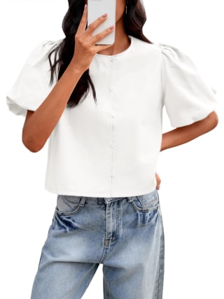 Tankaneo Puff Sleeve Blouse