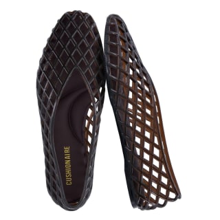 Cushionaire Women's Siesta Modern Lattice Ballet Flat Jelly Shoes