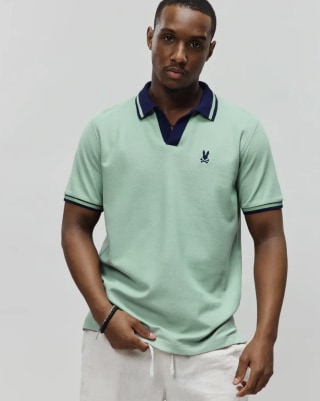 Psycho Bunny Mens Christiano Pique Polo