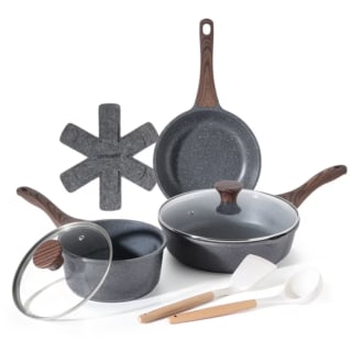 Sensarte 10-Piece Ceramic Pots and Pans Set