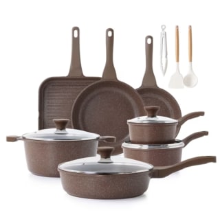 Sensarte 10-Piece Ceramic Pots and Pans Set
