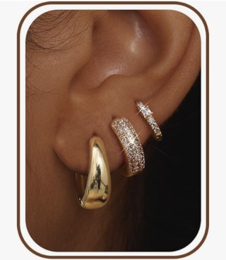 Lolias Small Chunky Hoop Earrings for Women