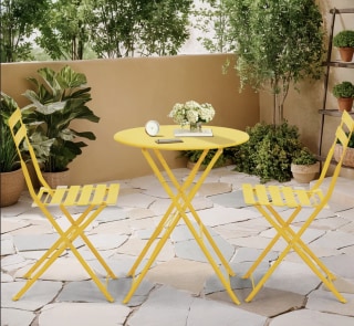 Latitude Run Anshu Iron Table and Chair Set