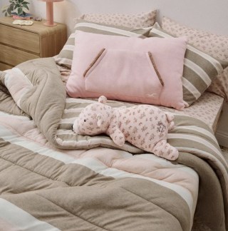 The Hollister Collection at Target Pink Floral Bear Weighted Plush Throw Pillow