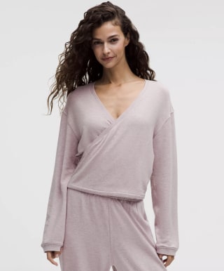 Lululemon BeCalm Wrap-Front Long-Sleeve Shirt