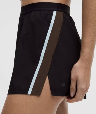 Lululemon High-Rise Split Short 3" Stripe