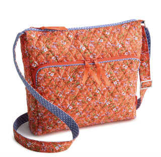 Vera Bradley Premium Cotton Harwick Large Messenger Bag