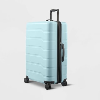 Open Story Hardside Large Checked Spinner Wheels Suitcase