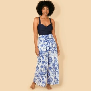 Lands' End Shirred Twist Front Tankini Top
