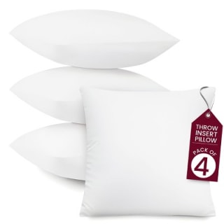 Lux Decor Collection Set Of 4 White Throw Pillows