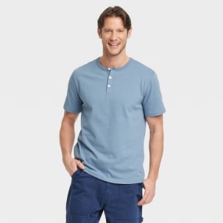 Goodfellow & Co Men's Vintage Short Sleeve Henley T-Shirt
