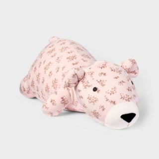 The Hollister Collection at Target Pink Floral Bear Weighted Plush Throw Pillow