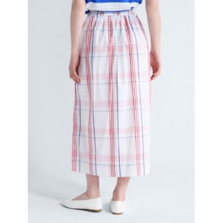 Free Assembly Button-Front Cotton Maxi Skirt