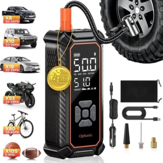 Ophanie Cordless Tire Inflator Portable Air Compressor