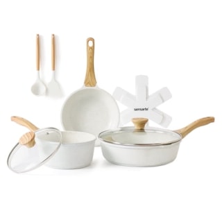 Sensarte 10-Piece Ceramic Pots and Pans Set
