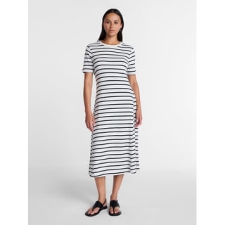 Time and Tru Seamed Cotton Midi Dress