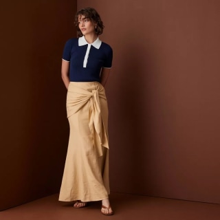 Rosie Assoulin x Target Side Tie Linen Blend Maxi Skirt