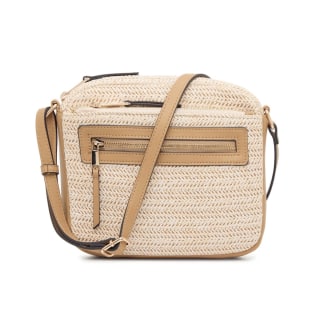 Crown Vintage Straw Crossbody Bag