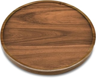 Auam 10-Inch Acacia Wood Lazy Susan Organizer