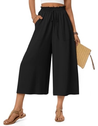 Anyhold Womens Capri Palazzo Pants