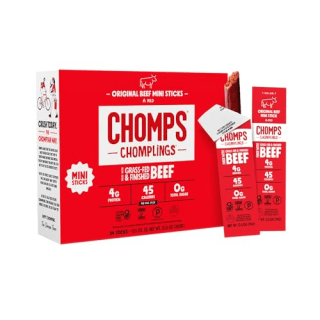 Chomps Grass-Fed Original Beef Jerky Snack Sticks